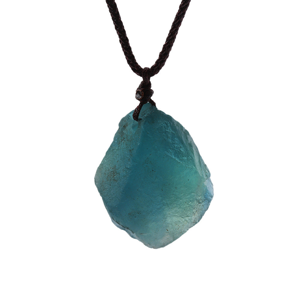 Fluorite Quartz Point Necklace by LUMEWARD