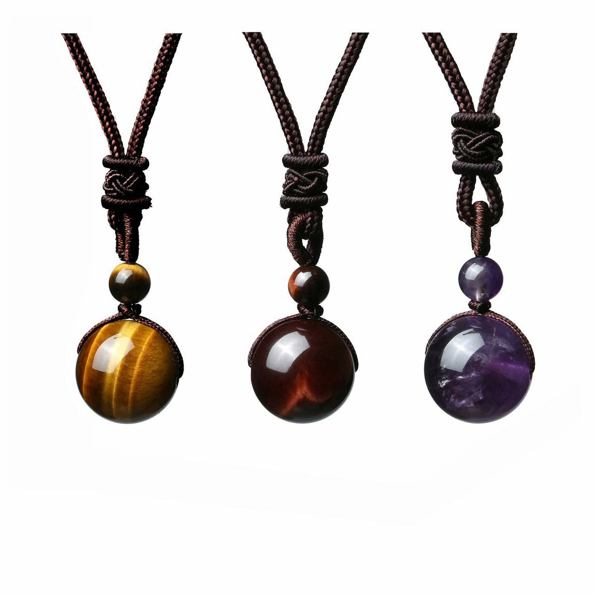 Amethyst Obsidian Orbit Pendant detail 3