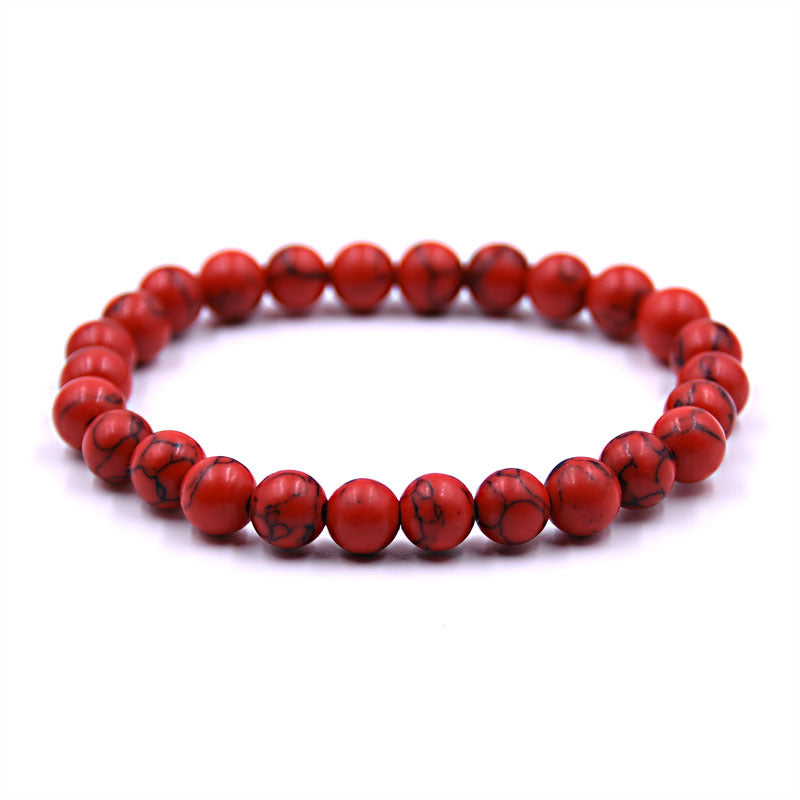 Red Turquoise Thread Bracelet detail 3