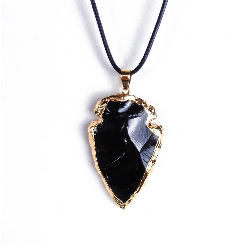 Raw Obsidian Horizon Pendant detail 4