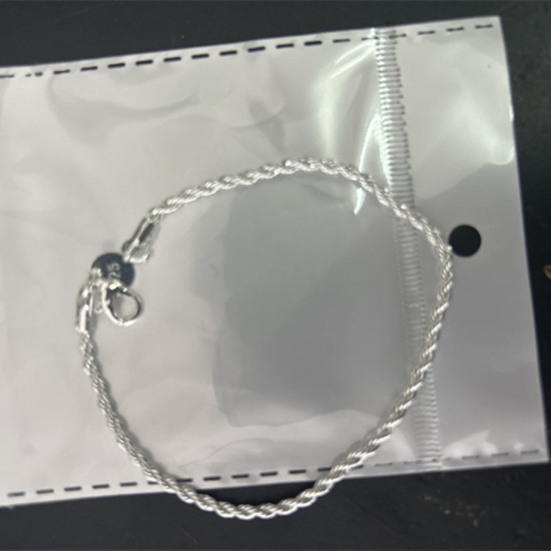 Silver Rope Twist Bracelet by LUMEWARD