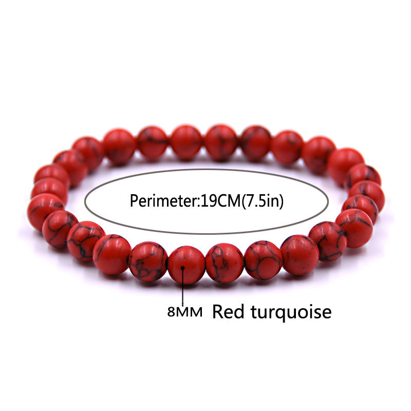 Red Turquoise Thread Bracelet detail 4