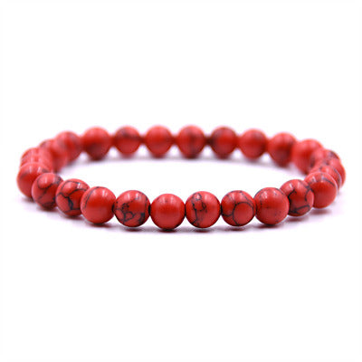 Red Turquoise Thread Bracelet by LUMEWARD
