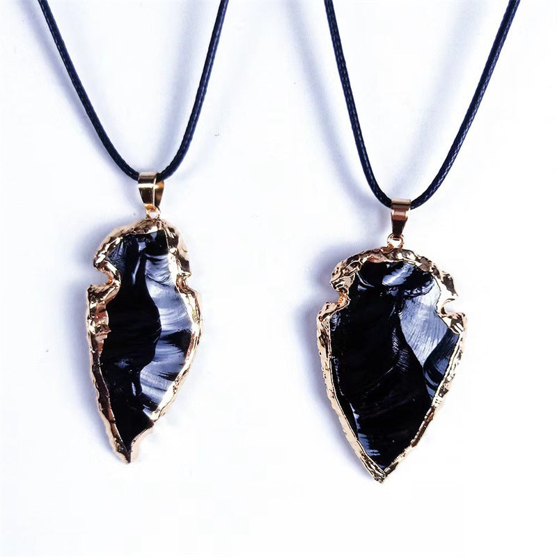 Raw Obsidian Horizon Pendant detail 3