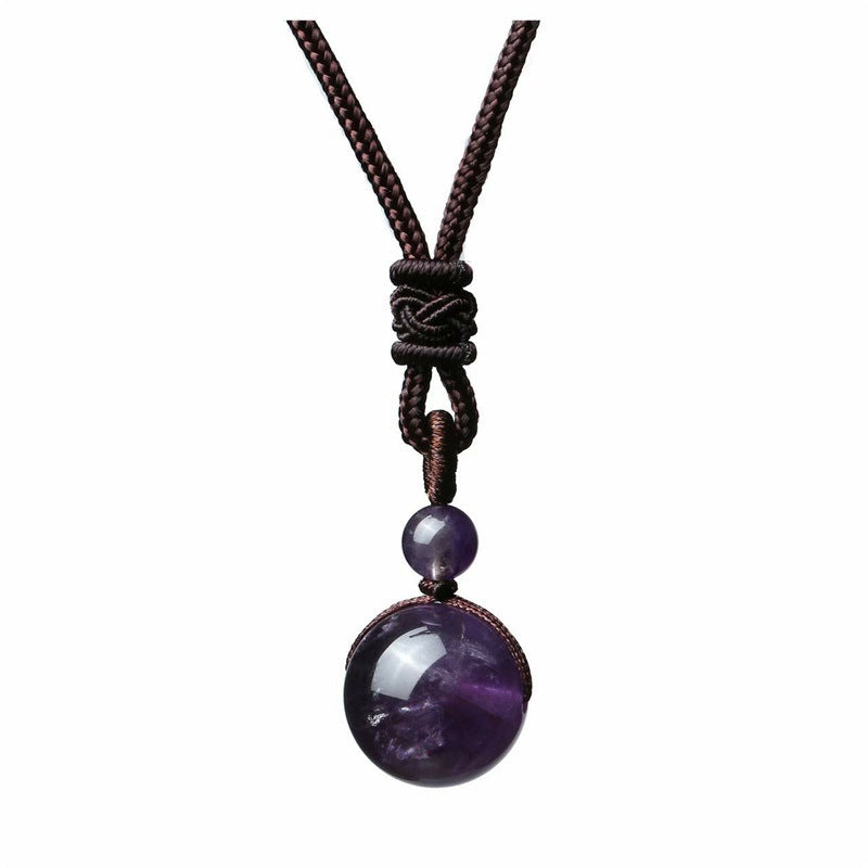 Amethyst Obsidian Orbit Pendant by LUMEWARD