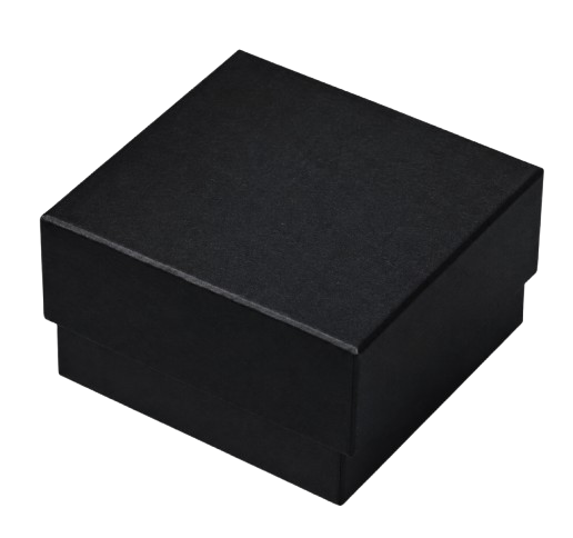 Caja de regalo negra para presentar la pulsera MAUNAOM