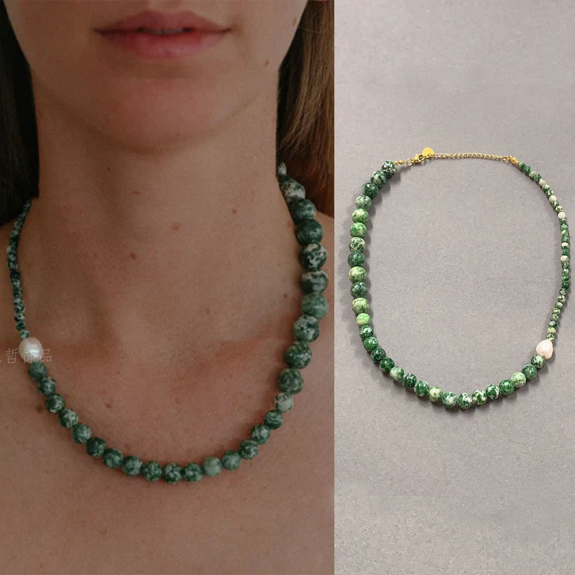 Turquoise Sky Strand Necklace detail 2