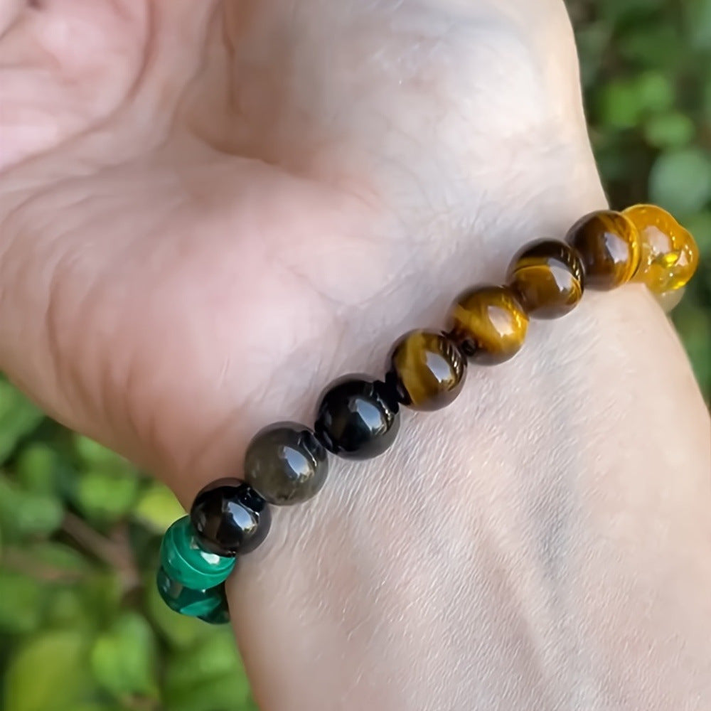 Citrine Malachite Balance Bracelet detail 2